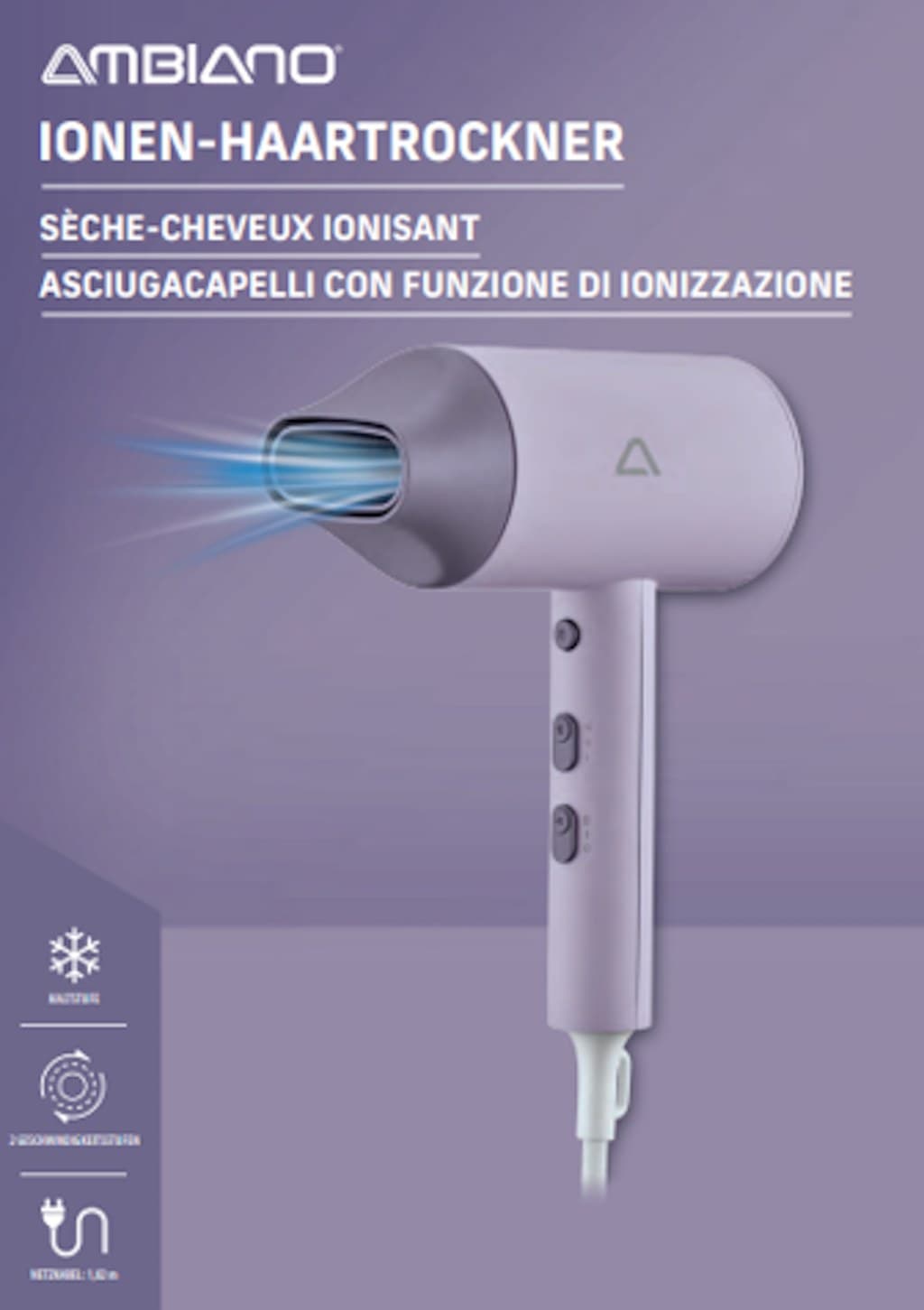 Produktfoto des zurückgerufenen Haartrockners «Ambiano Fashion Blow»